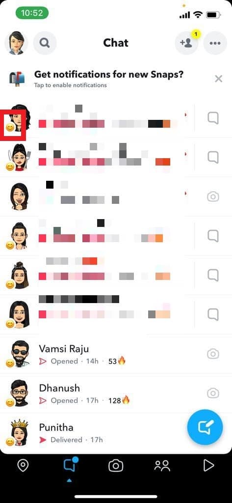 Ver os emojis do contacto do parceiro
